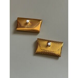 Barbie Doll Gold Dimpled Clutch Purse Pocketbook Accessories Vintage 1960s 2